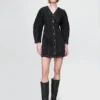 Minivestito in denim con maniche a campana