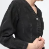 Minivestito in denim con maniche a campana