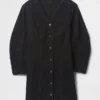 Minivestito in denim con maniche a campana