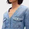 Minivestito in denim con tasche