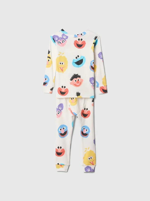 Neonato & Bebè Set pigiama in cotone spazzolato biologico Sesame Street