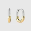 Orecchini a cerchio in oro con micro-pavé Ana Luisa Brynley