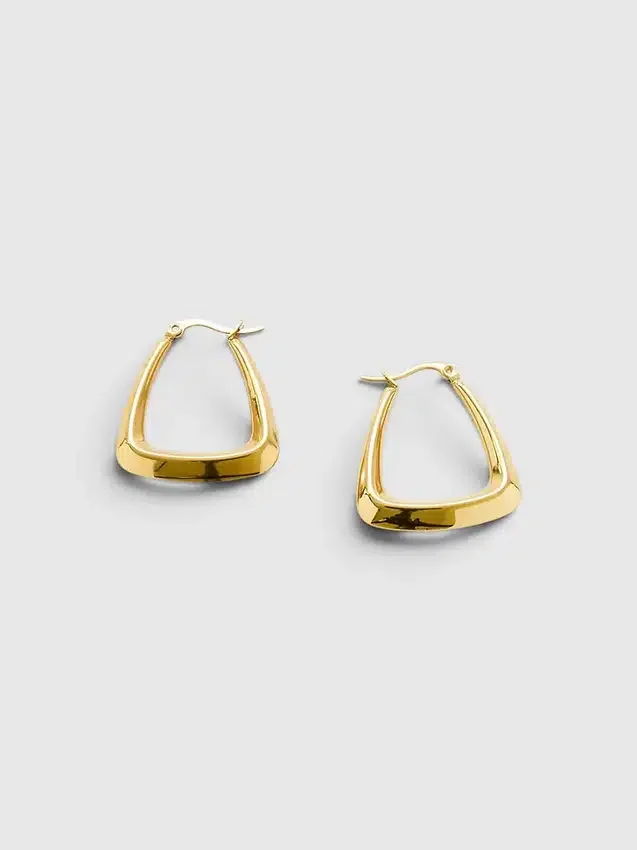 Orecchini a cerchio triangolari Admiral Row Gold