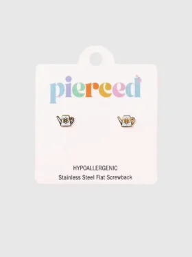 Orecchini a vite a forma di annaffiatoio Pierced Co