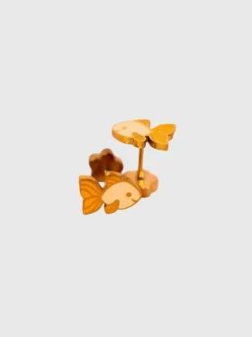 Orecchini a vite con pesciolino d’oro
