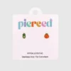 Orecchini a vite Pierced Co a forma di baccello di pisello / pomodoro