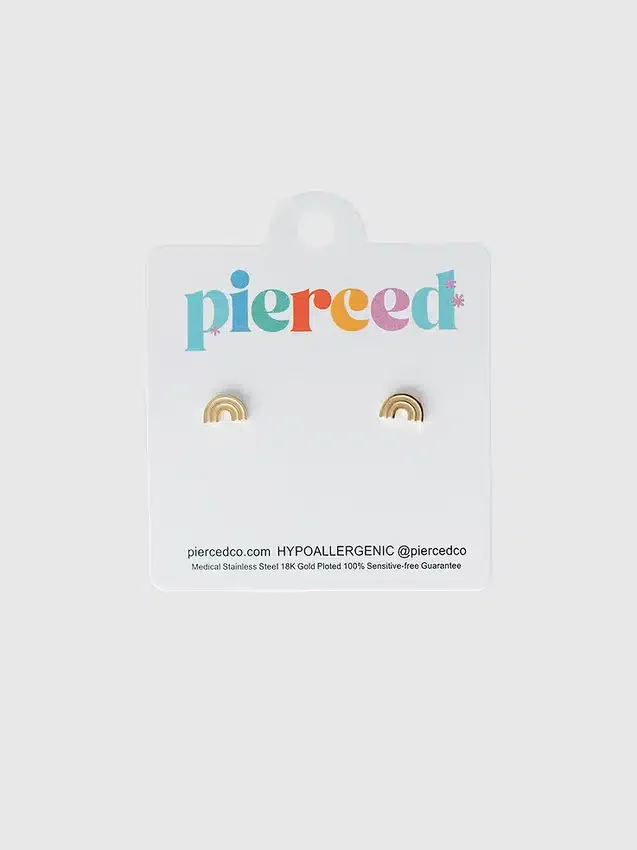 Orecchini a vite Pierced Co Classic Rainbow