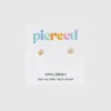 Orecchini a vite Pierced Co con piccolo fiore classico