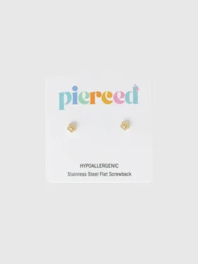 Orecchini a vite Pierced Co con piccolo fiore classico