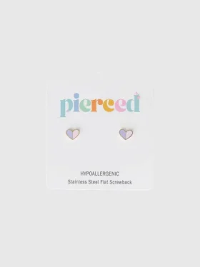 Orecchini a vite Pierced Co Heart Duo