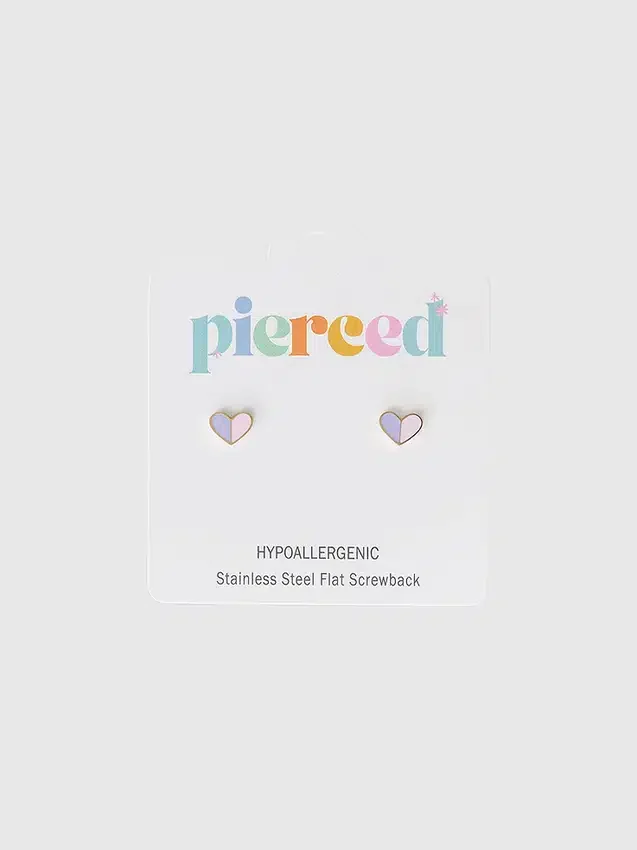 Orecchini a vite Pierced Co Heart Duo