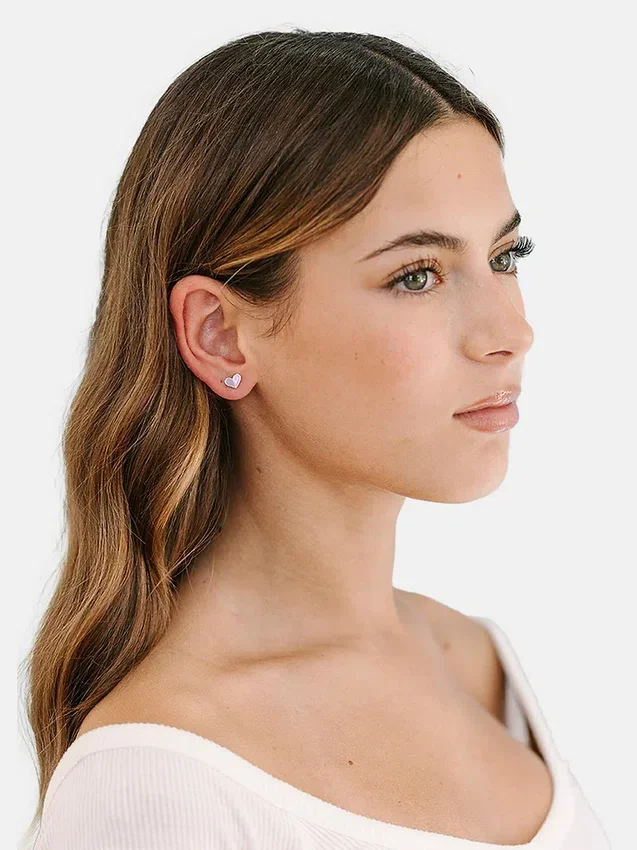 Orecchini a vite Pierced Co Heart Duo