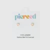 Orecchini a vite "Tiny Peachy Heart" di Pierced Co