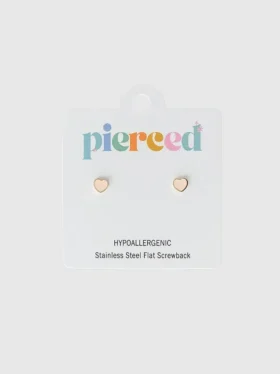 Orecchini a vite "Tiny Peachy Heart" di Pierced Co