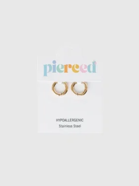 Orecchini Huggie Pierced Co in oro da 8 mm