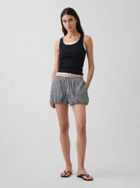 Pantaloncini a palloncino a quadretti