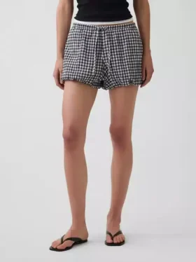 Pantaloncini a palloncino a quadretti
