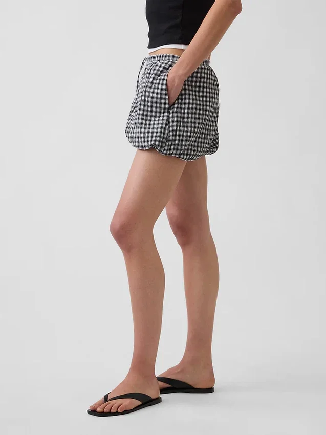 Pantaloncini a palloncino a quadretti
