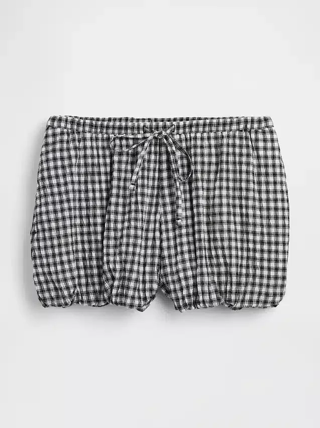 Pantaloncini a palloncino a quadretti