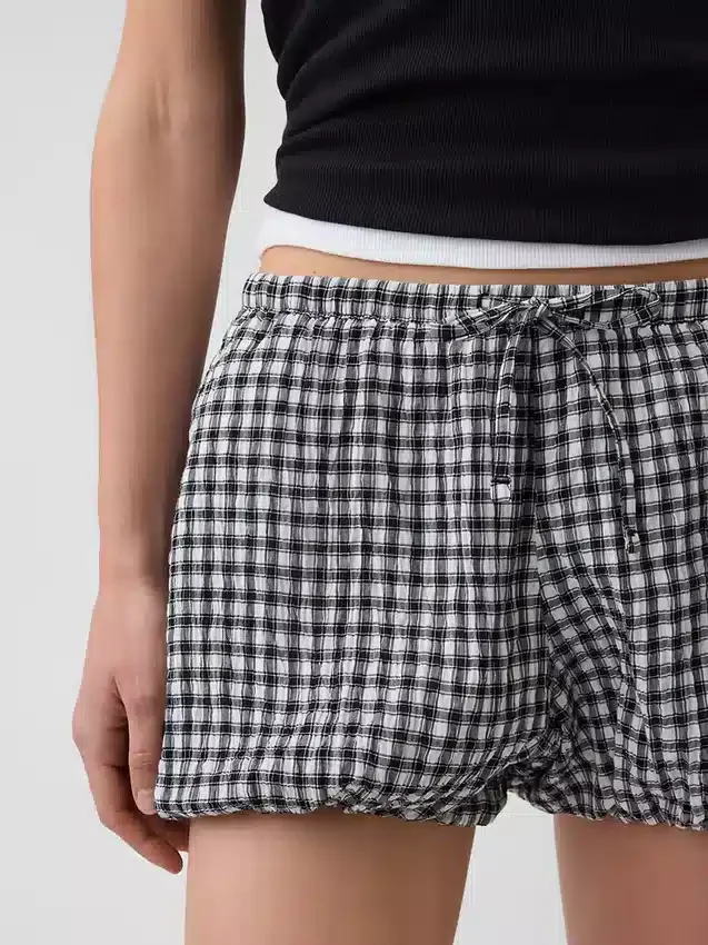Pantaloncini a palloncino a quadretti