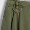 Pantaloncini a pieghe in twill a vita media da 6"