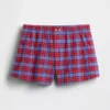 Pantaloncini a quadri in seersucker da 4"