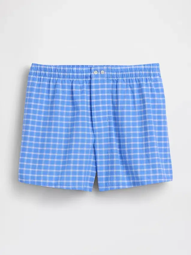 Pantaloncini a quadri in seersucker da 4"