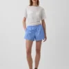 Pantaloncini a quadri in seersucker da 4"