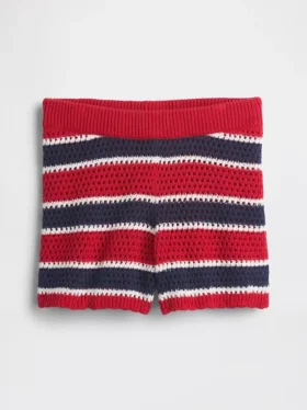 Pantaloncini a righe all’uncinetto per bambini