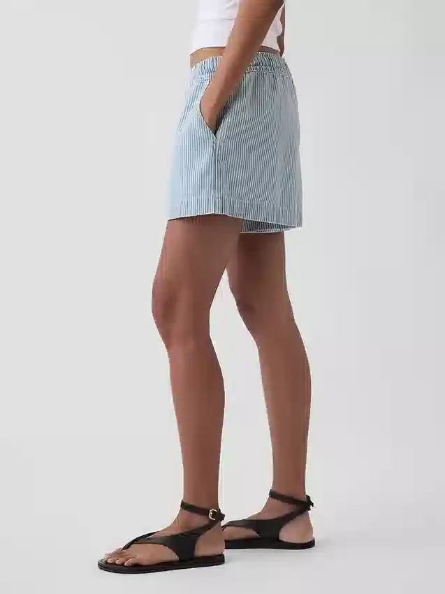 Pantaloncini a righe in denim ultrasoft
