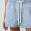 Pantaloncini a righe in denim ultrasoft