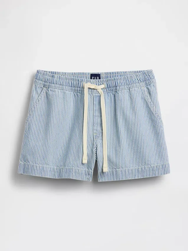 Pantaloncini a righe in denim ultrasoft