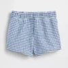 Pantaloncini a vita elastica in denim a quadretti marinareschi per neonato & bebè