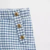 Pantaloncini a vita elastica in denim a quadretti marinareschi per neonato & bebè