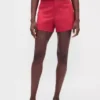 Pantaloncini a vita media da 4" in misto lino