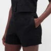 Pantaloncini a vita media da 4" in misto lino