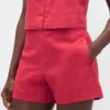 Pantaloncini a vita media da 4" in misto lino