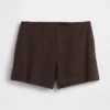 Pantaloncini a vita media da 4" in misto lino
