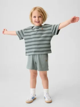 Pantaloncini a waffle neonato & bebè con vestibilità a pantaloncino