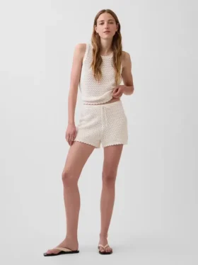 Pantaloncini comodi all'uncinetto in 100% cotone