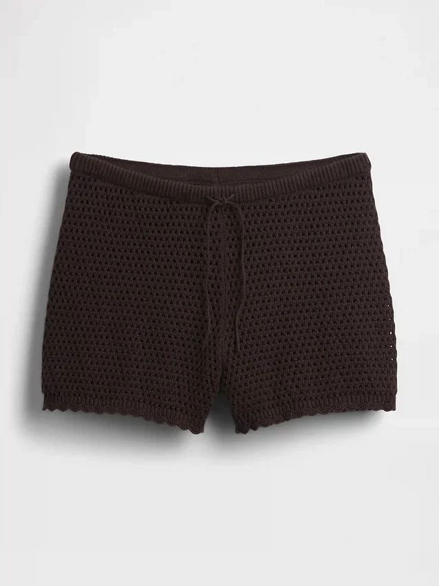 Pantaloncini comodi all'uncinetto in 100% cotone