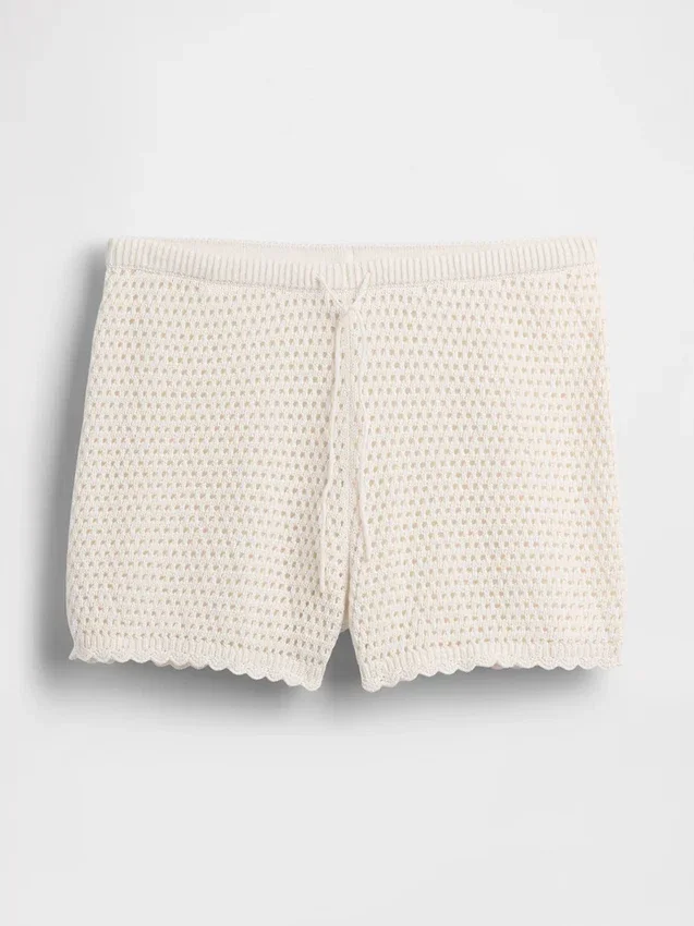 Pantaloncini comodi all'uncinetto in 100% cotone
