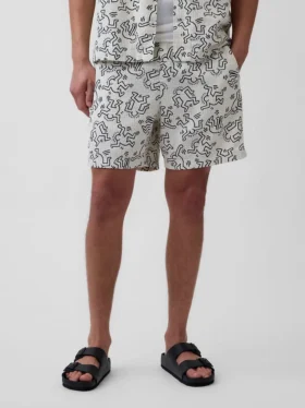 Pantaloncini comodi con texture Keith Haring
