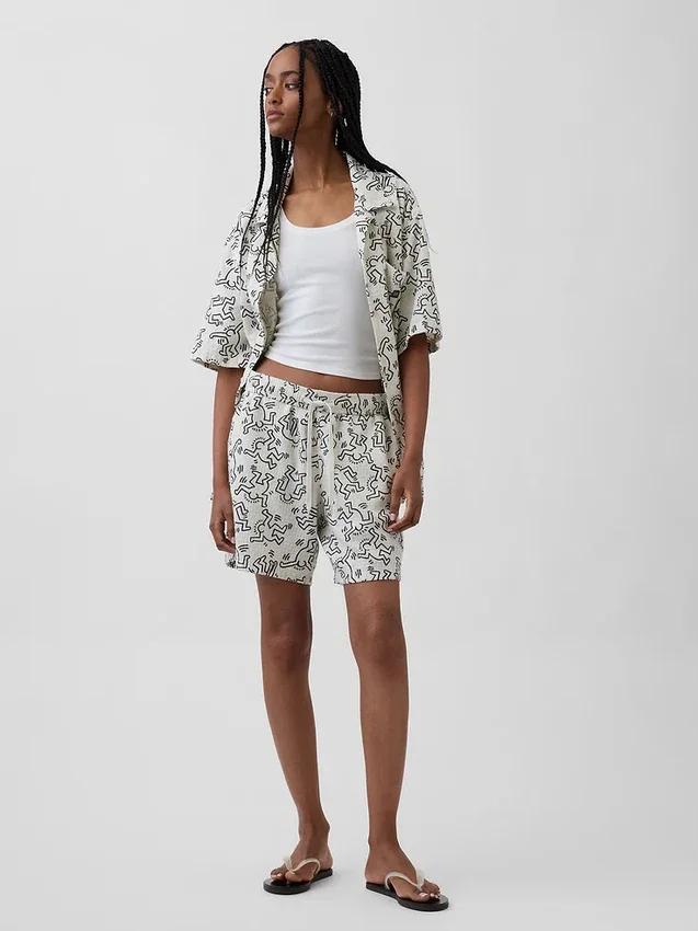 Pantaloncini comodi con texture Keith Haring