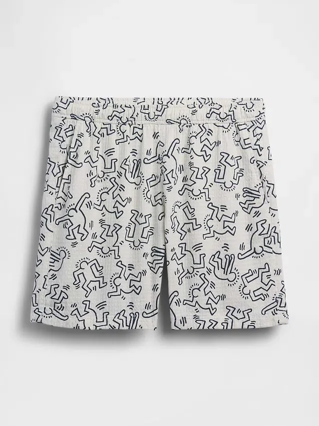 Pantaloncini comodi con texture Keith Haring