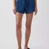 Pantaloncini comodi in denim di garza di cotone da 4"