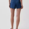 Pantaloncini comodi in denim di garza di cotone da 4"