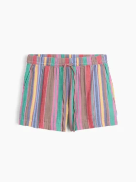 Pantaloncini comodi in garza di cotone a vita media da 4"
