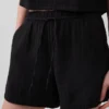 Pantaloncini comodi in garza di cotone a vita media da 4"