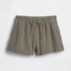 Pantaloncini comodi in garza di cotone a vita media da 4"